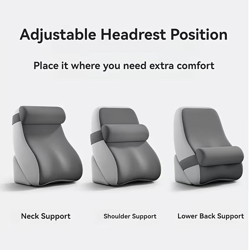 Large Memory Foam Reading Pillow - Adjustable Bed Backrest for Gaming, TV, Work & Relaxation