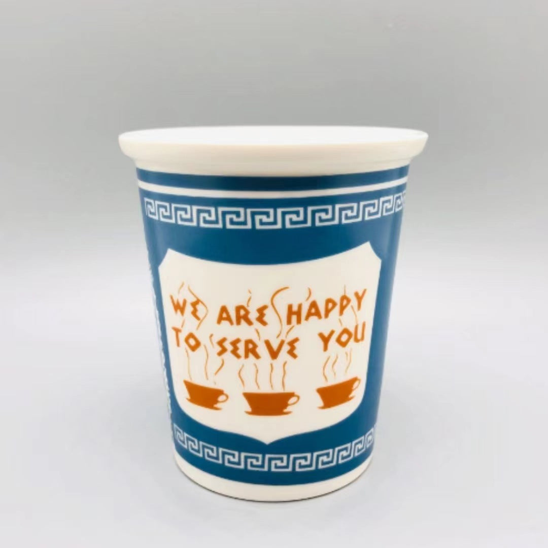 201-300ml Paper Cup Style Ceramic Mug Coffee Mug Gift Mug Household Water Mug Milk Tea Mug Milk Mug