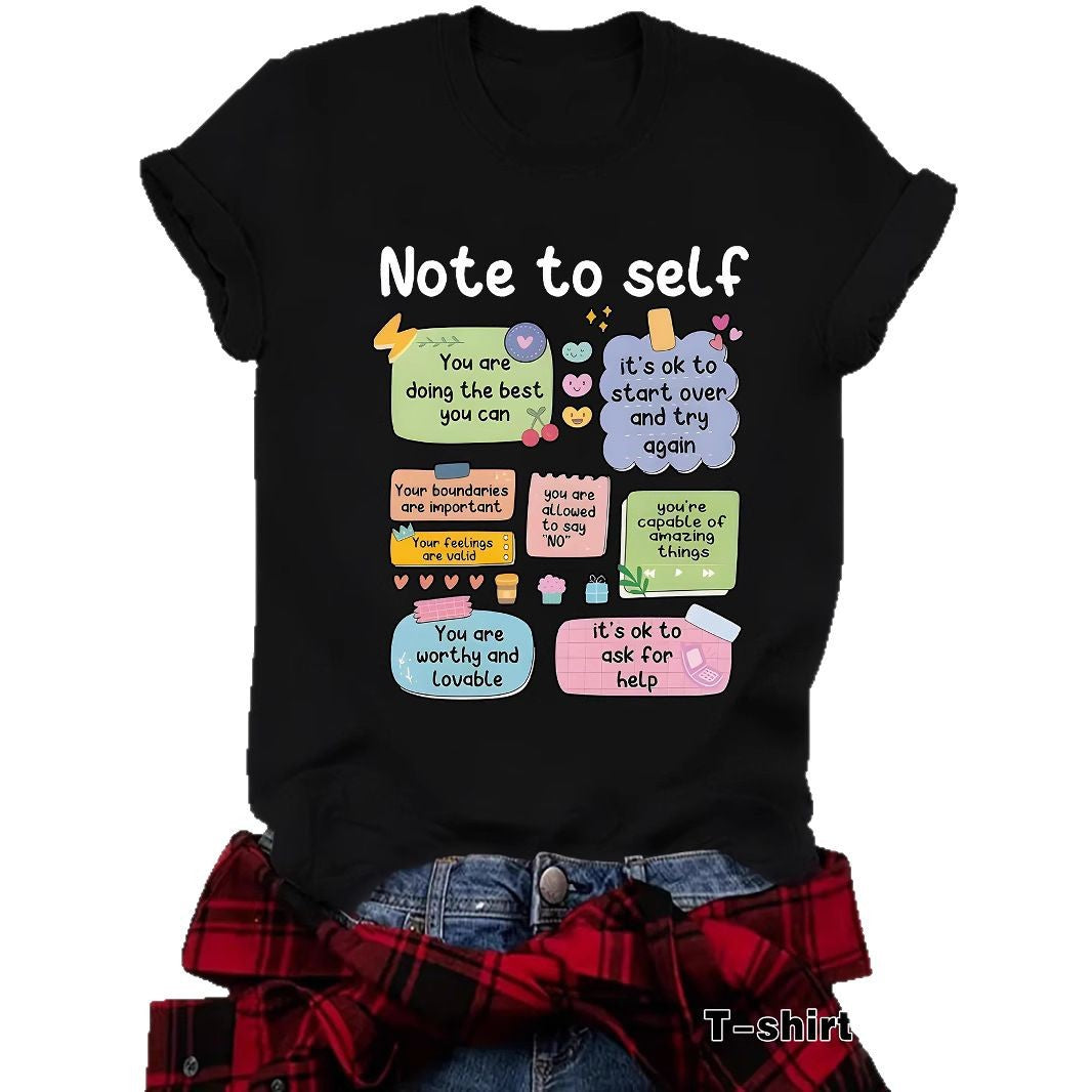 T-shirt self mental health precautions print
