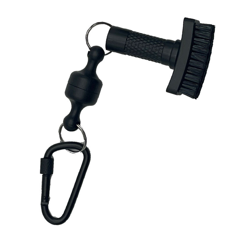 Magnetic Golf Brush with Groove Cleaner & Quick-Release Clip
