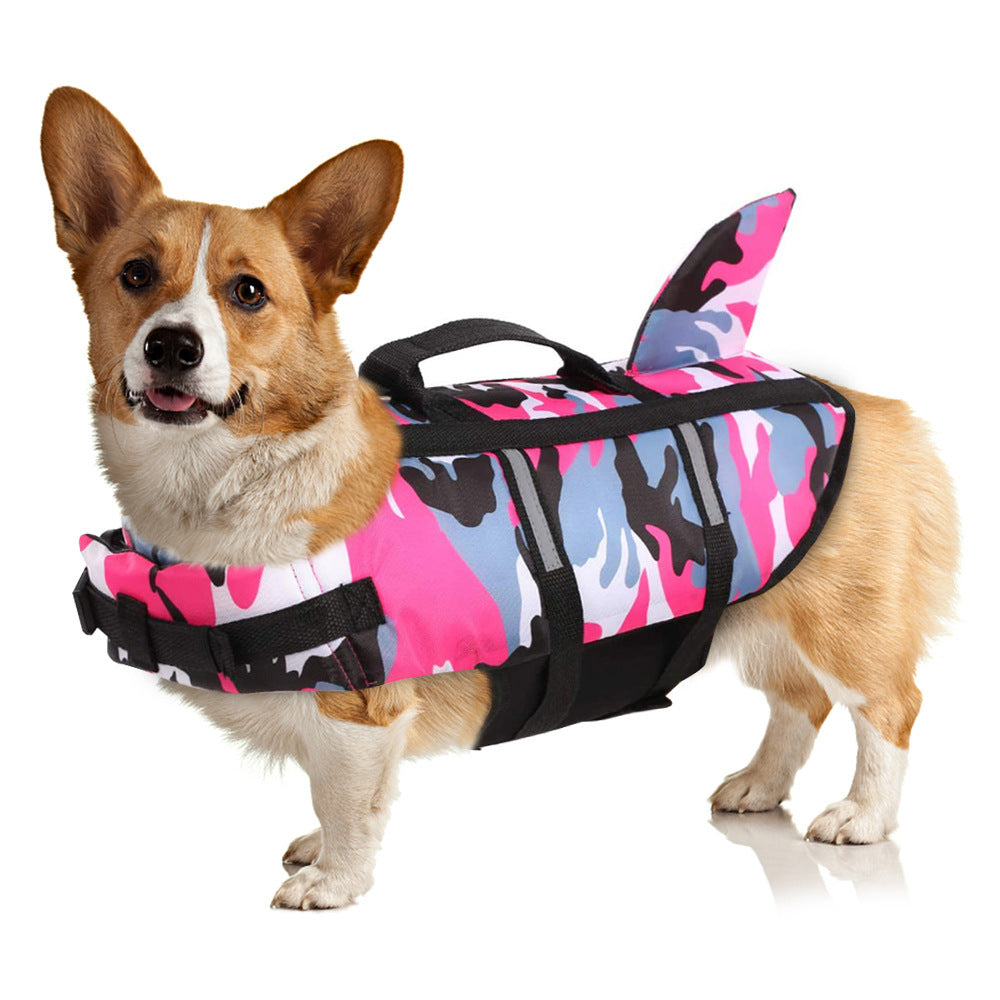 Dog Life Jacket Lightweight Adjustable Velcro Medium to Large Dog Swimwear