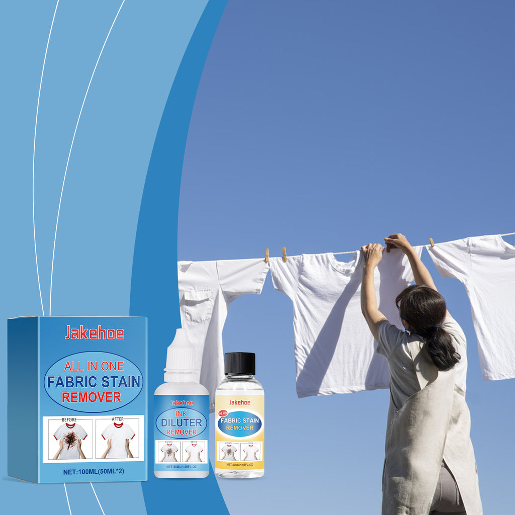 Jakehoe All-In-One Fabric Stain Remover Protects Clothes, Cleans Oil Stains, Gently Cleans Stains And Protects Color