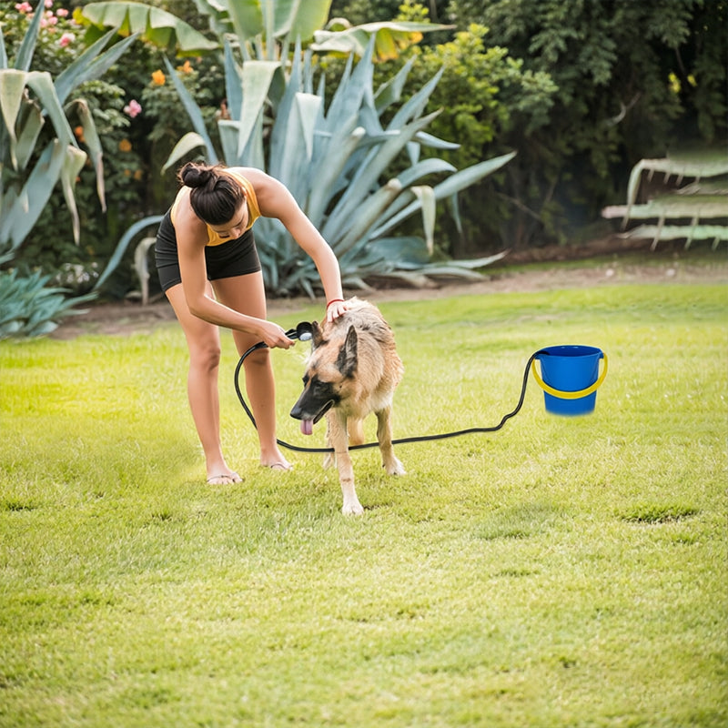 8000mAh Portable Camping Shower, IPX8 Waterproof Rechargeable Outdoor Shower Pump with Hose