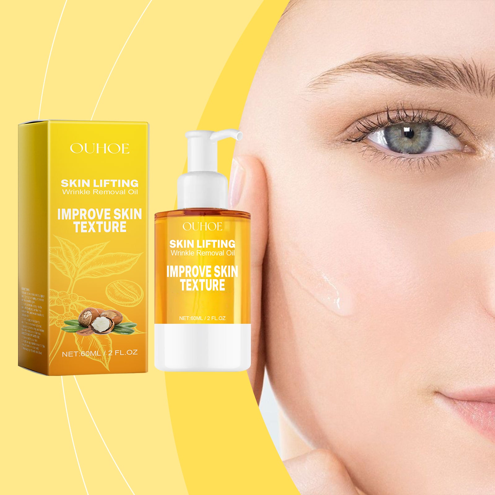 OUHOE Facial Firming Essential Oil, Moisturizing, Gently Nourishing And Lifting Skin Daily Smooth Skin Care Essential Oil