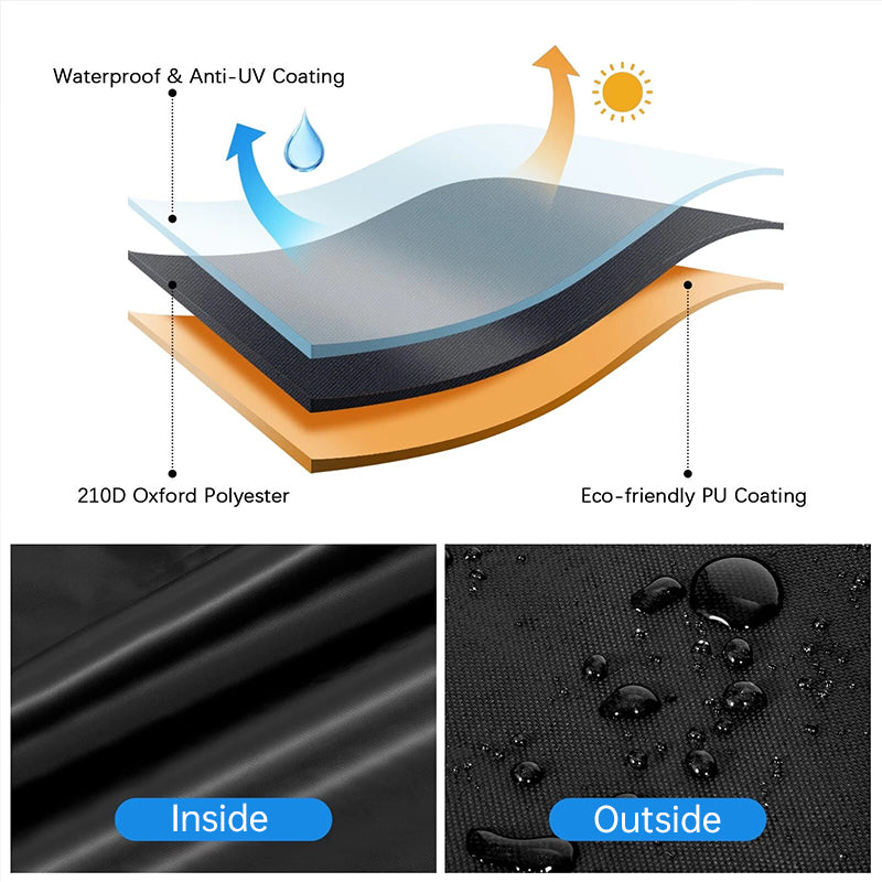 210D Waterproof BBQ Grill Cover, Heavy Duty Windproof Dustproof Cover for Gas, Charcoal, Electric Grills