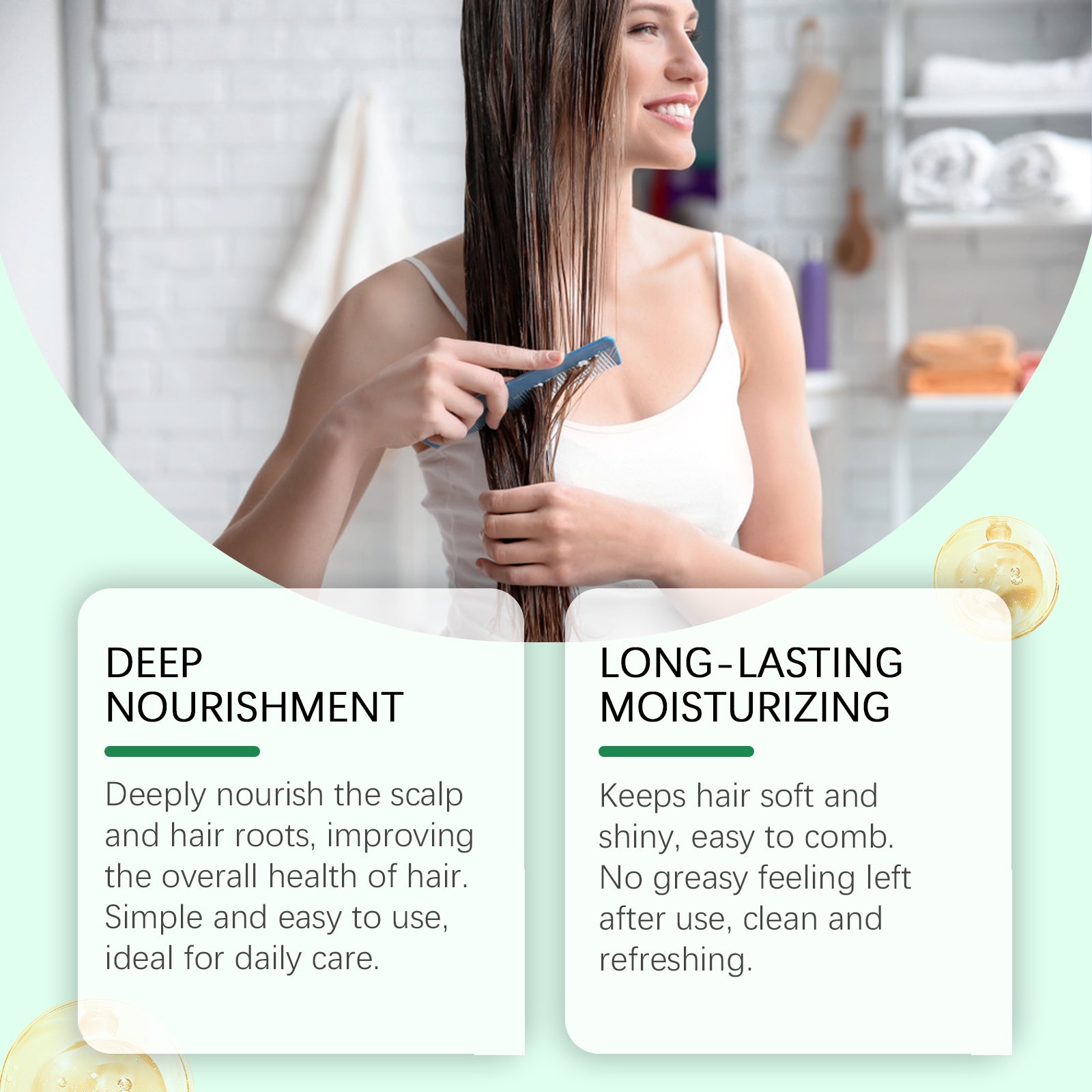 Hoegoa Hair Care Essential Oil, Moisturizing And Repairing Hair, Soft, Fluffy And Scalp Care Essence