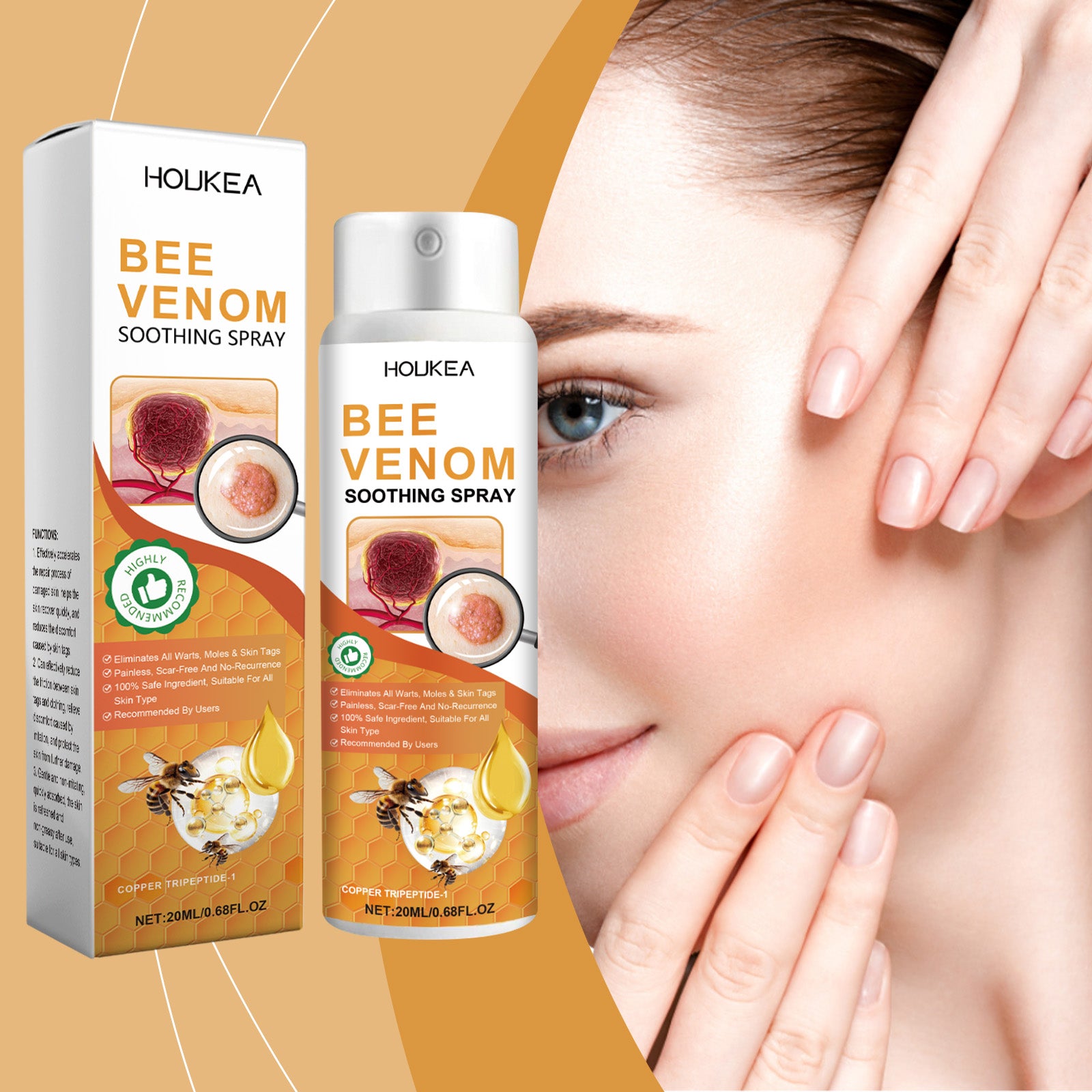 Houkea Kew Care Spray Lubricated Body Skin Daily Skin Smoothing Repair Rejuvenating Moisturizing Spray