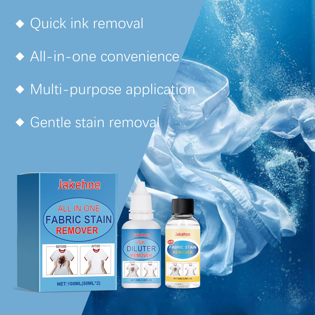 Jakehoe All-In-One Fabric Stain Remover Protects Clothes, Cleans Oil Stains, Gently Cleans Stains And Protects Color
