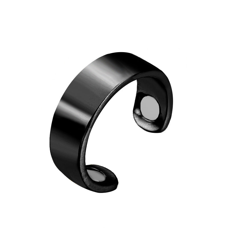Creative Ring Magnetic Health Ring Rose Gold Magnet Open Ring Gold Silver