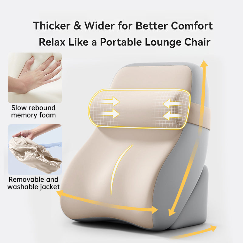 Large Memory Foam Reading Pillow - Adjustable Bed Backrest for Gaming, TV, Work & Relaxation