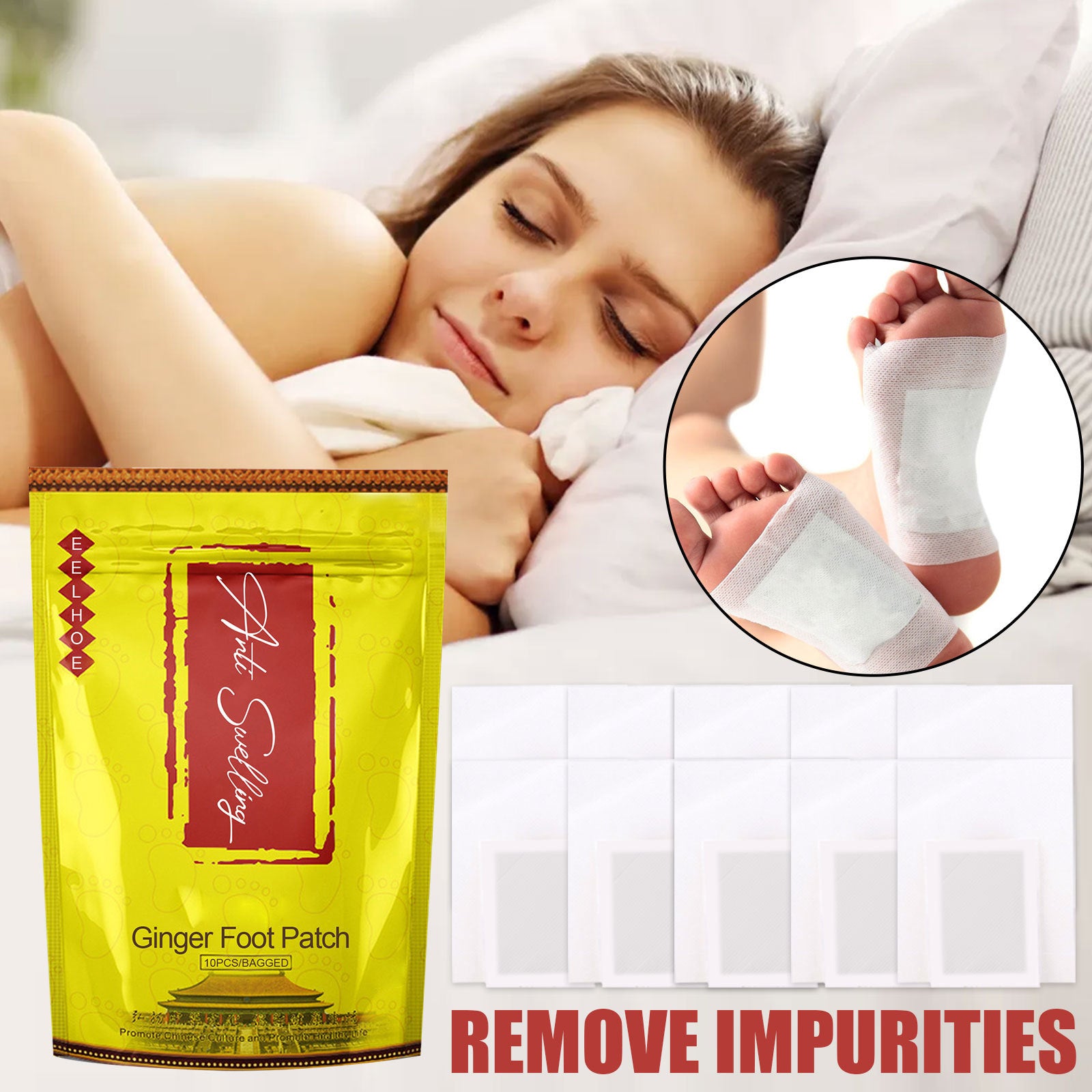 Tongluo Foot Patch To Relieve Meridian Tongluo Sleep Health Ginger Essence To Remove Dampness And Cold Body Care Patch