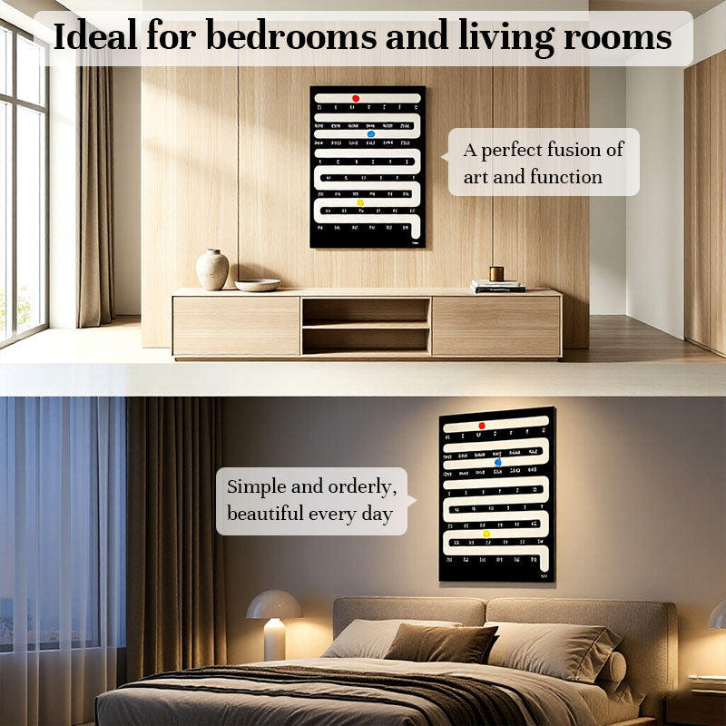Nordic Style Acrylic Desktop Calendar - Creative Home & Wall Decor for Living Room, Bedroom
