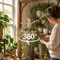 Resin Hanging Planter – Elegant Ballerina Design, Hand-Carved Detail, UV-Resistant Outdoor Flower Pot