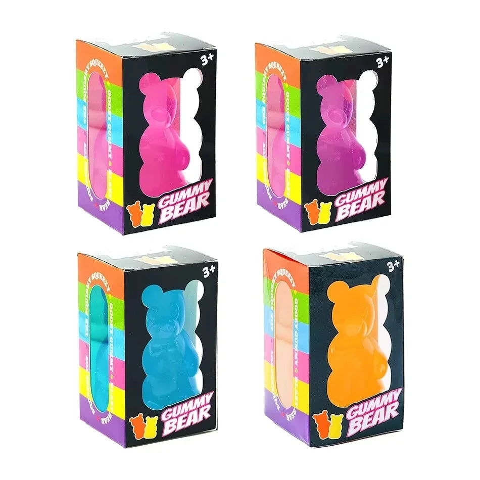 Cute Bear Maltose Squeeze Toy Dough Colorful Sensory Toy Creative New Item Desk Decoration Stress Relief Doll