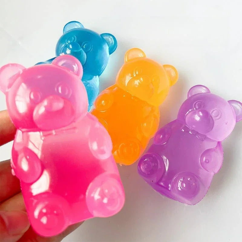 Cute Bear Maltose Squeeze Toy Dough Colorful Sensory Toy Creative New Item Desk Decoration Stress Relief Doll